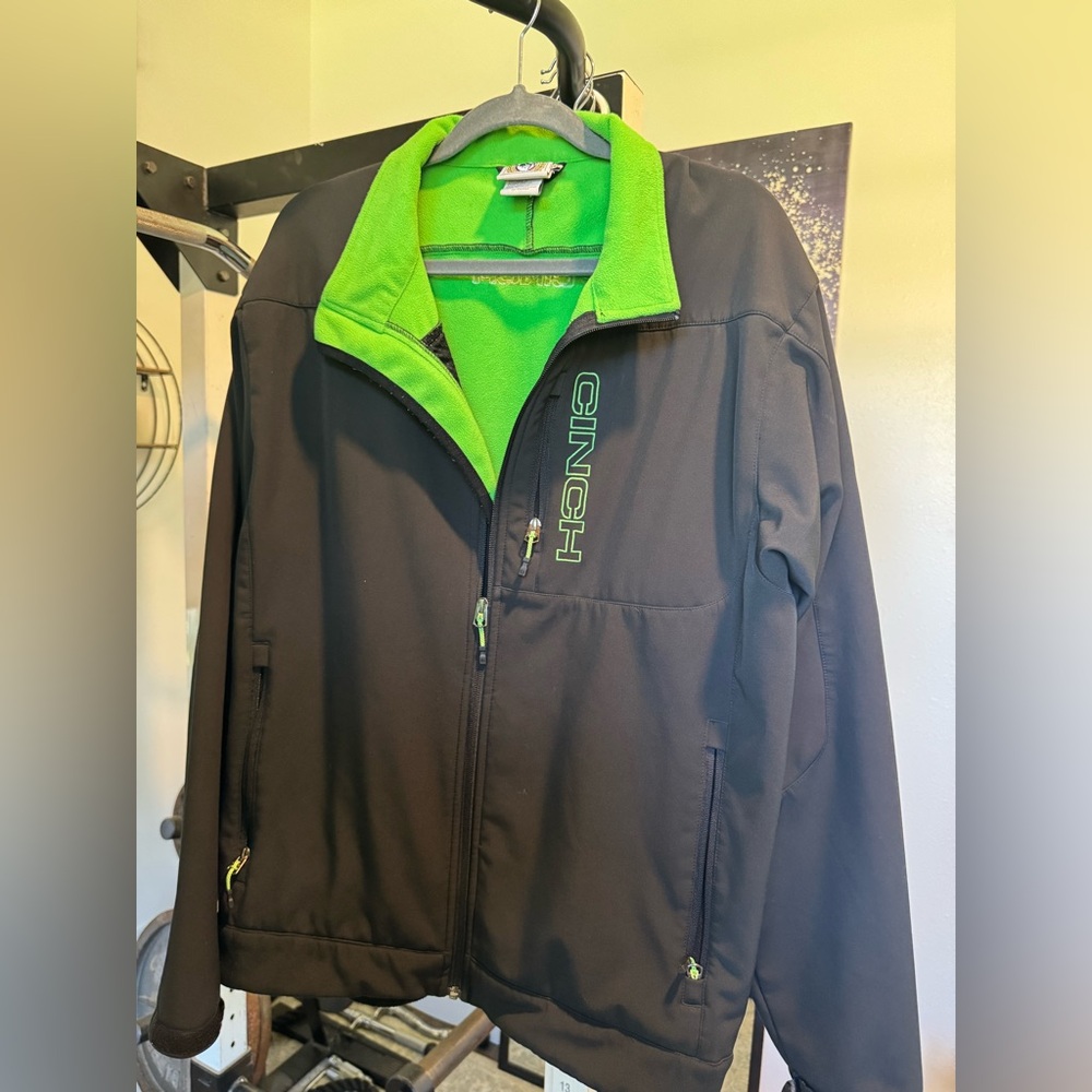 Cinch Mens Bonded Jacket XL – Black and Lime MWJ1077053